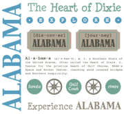 Alabama Scrapbook Stickers