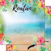 Double Sided Roatan Getaway Scrapbook Paper