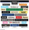 Greece Wordbit Scrapbook Stickers
