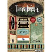 India Travel Scrapbook Stickers