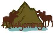 Wyoming Layered Scrapbook Cut Out